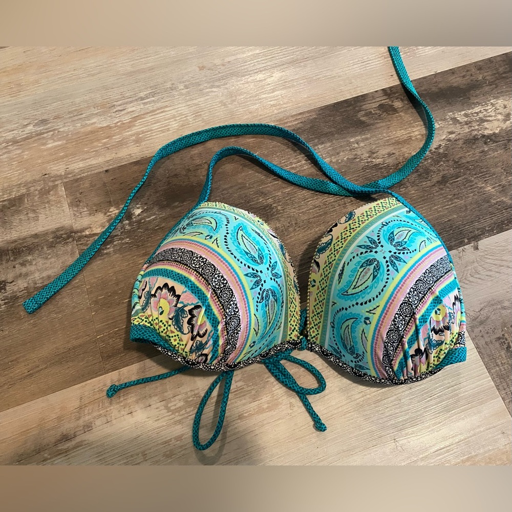Shade & Shore Colorful Paisley Bikini Top